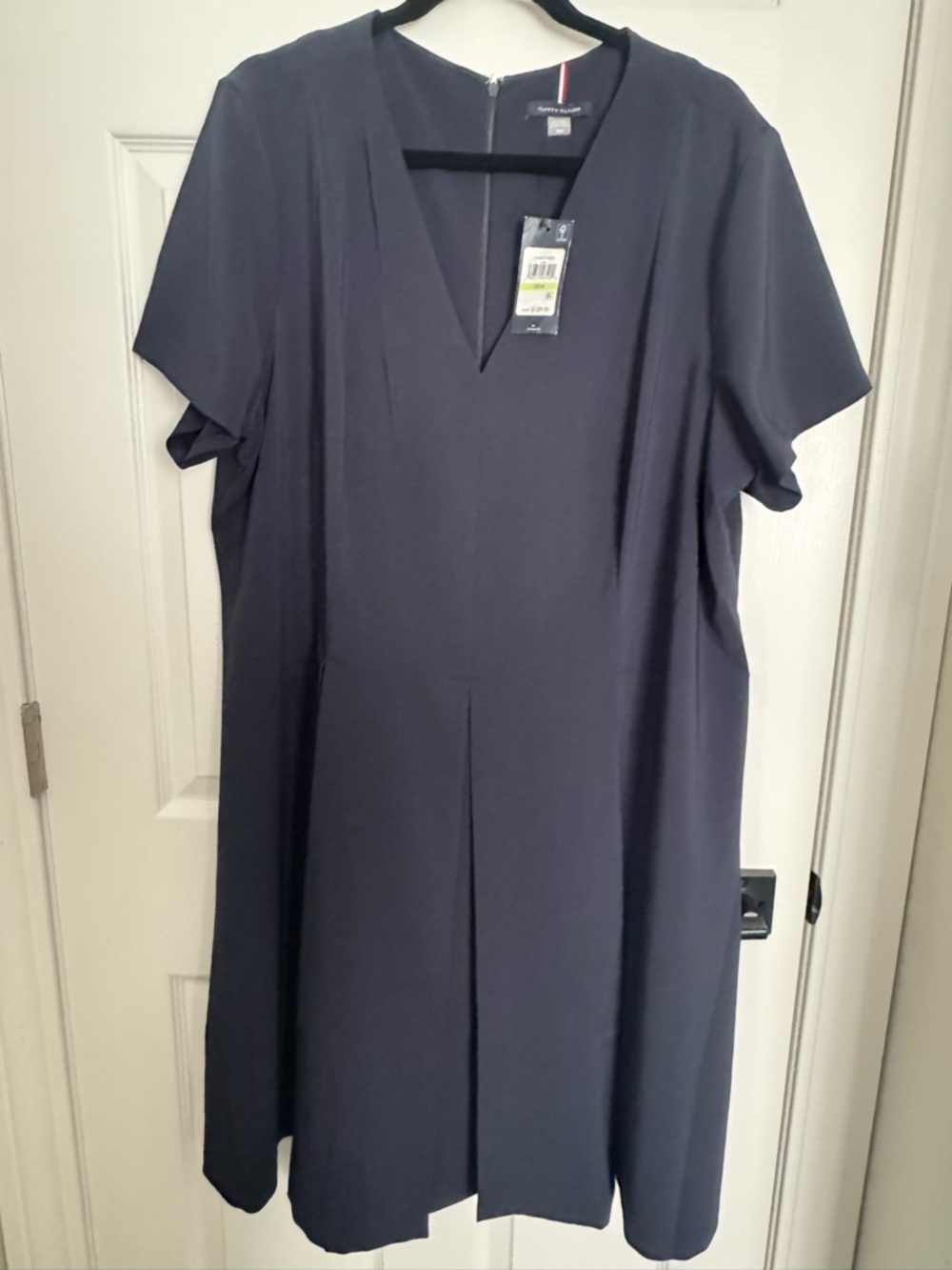 Tommy Hilfiger Dark Navy V-Neck Short Sleeve Shift Dress